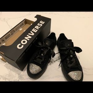 Brand new never worn Black Women’s Converse Custom Made Sneakers size 7 1/2-8